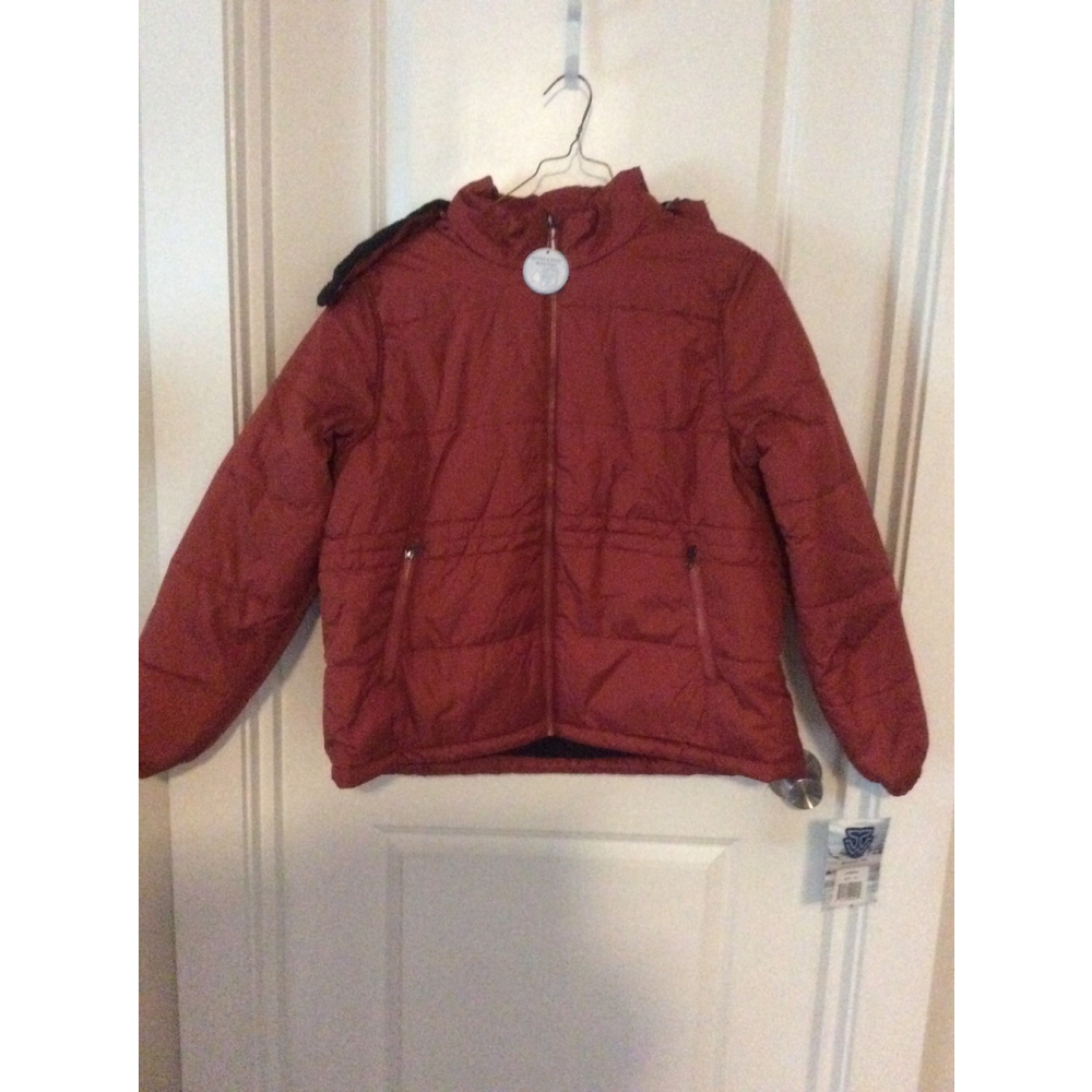 Ladies Whales Tail Red & Black Performance Puffer Jacket XL Water Resistant